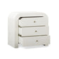 Hump 38" Arched 3-Drawer Bedside Chest - White - Image 3