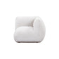Arezza Stone White Contract-Grade Basketweave Chenille Corner Chair - Image 4