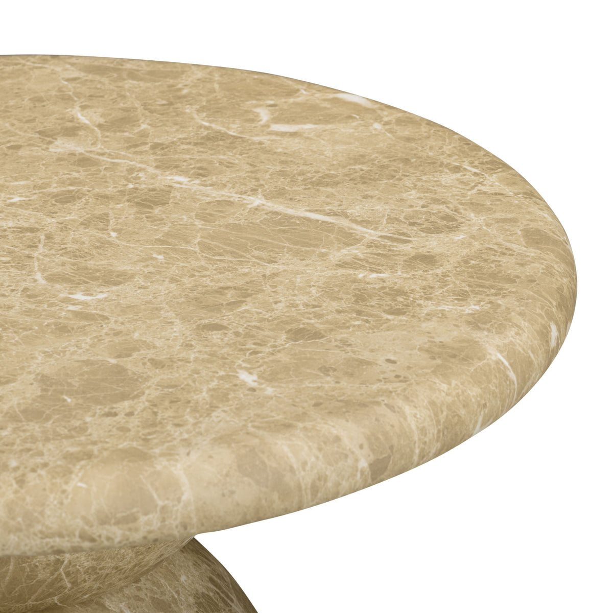 Cynthia Concrete Indoor/Outdoor Side Table - Light Emperador Marble - Image 4