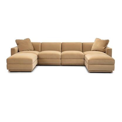 Perry 6-Piece Modular U-Sectional - Tan - Image 1