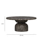 Cynthia 36" Concrete Indoor/Outdoor Coffee Table - Dark Emperador Marble - Image 6