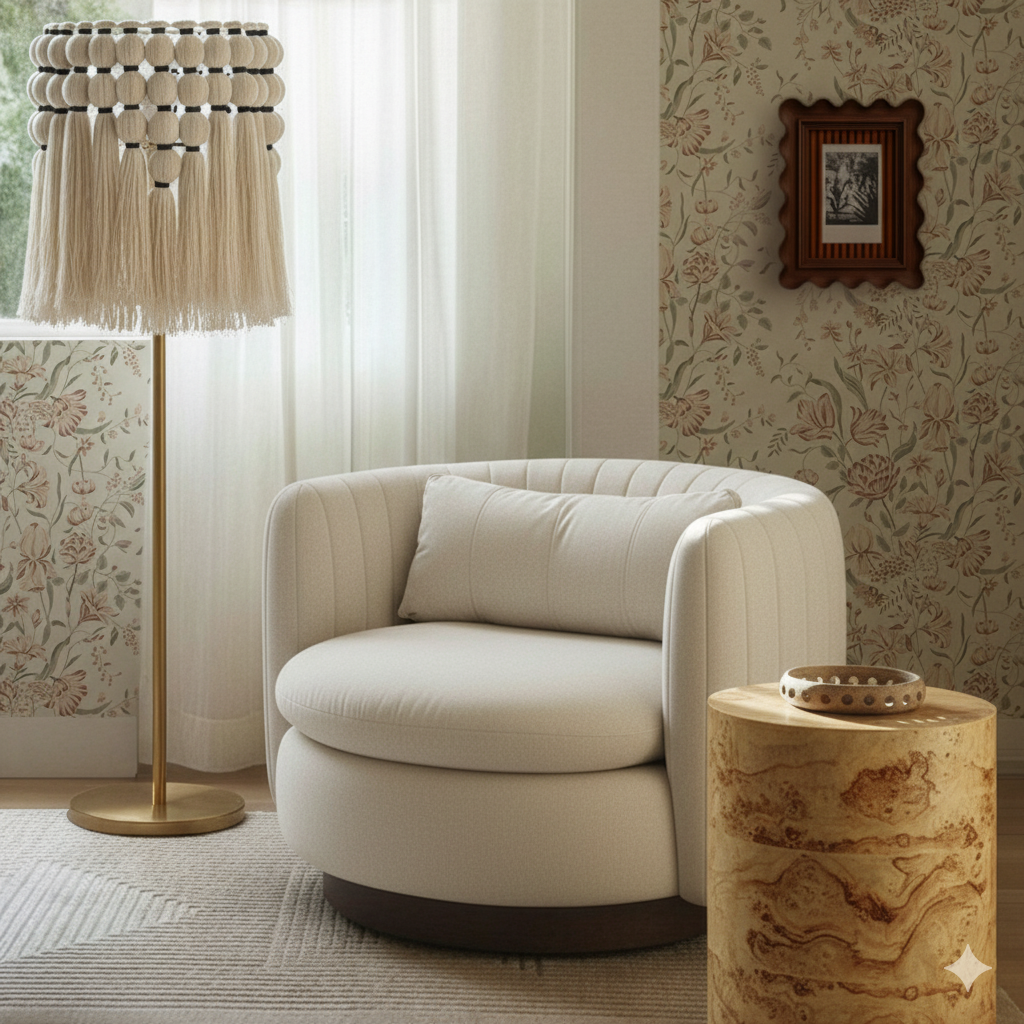 Nura Swivel Accent Chair - Cream - Image 2