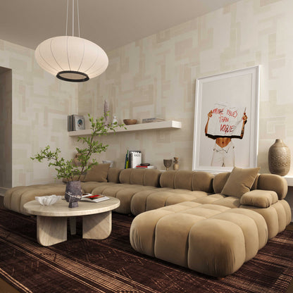 Calliope Performance Modular Corner Chair - Cafe Au Lait - Image 1