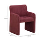 Crawley Performance Linen Chenille Dining Chair - Red Wine - Image 7