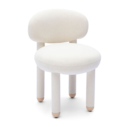 Manu Performance Fabric Side Chair - Cream - Image 1