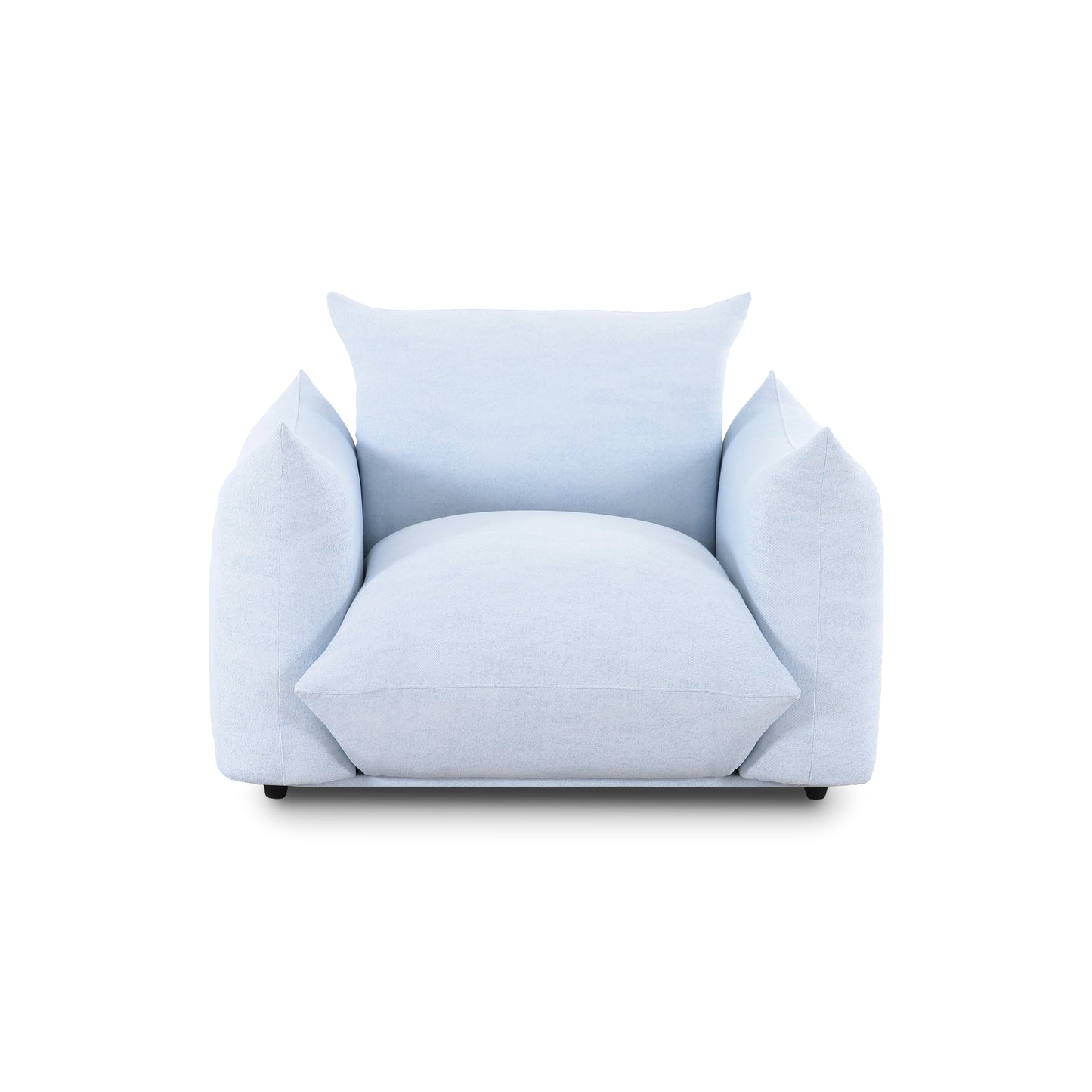 Saint Tropez Stuffed Indoor/Outdoor Armchair - Light Blue - Image 2