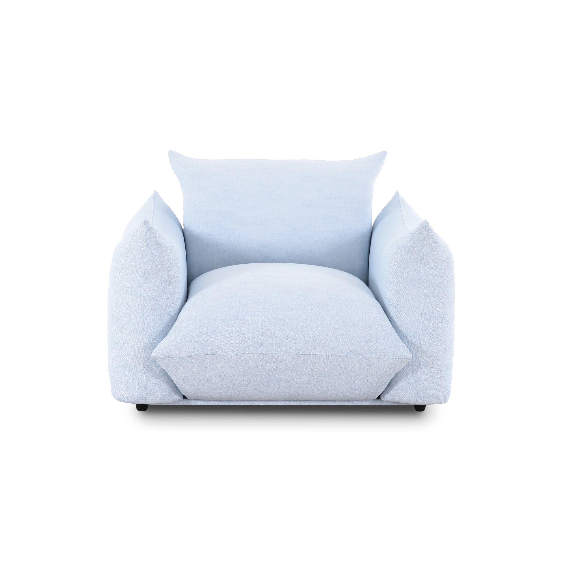 Saint Tropez Stuffed Indoor/Outdoor Armchair - Light Blue - Image 2