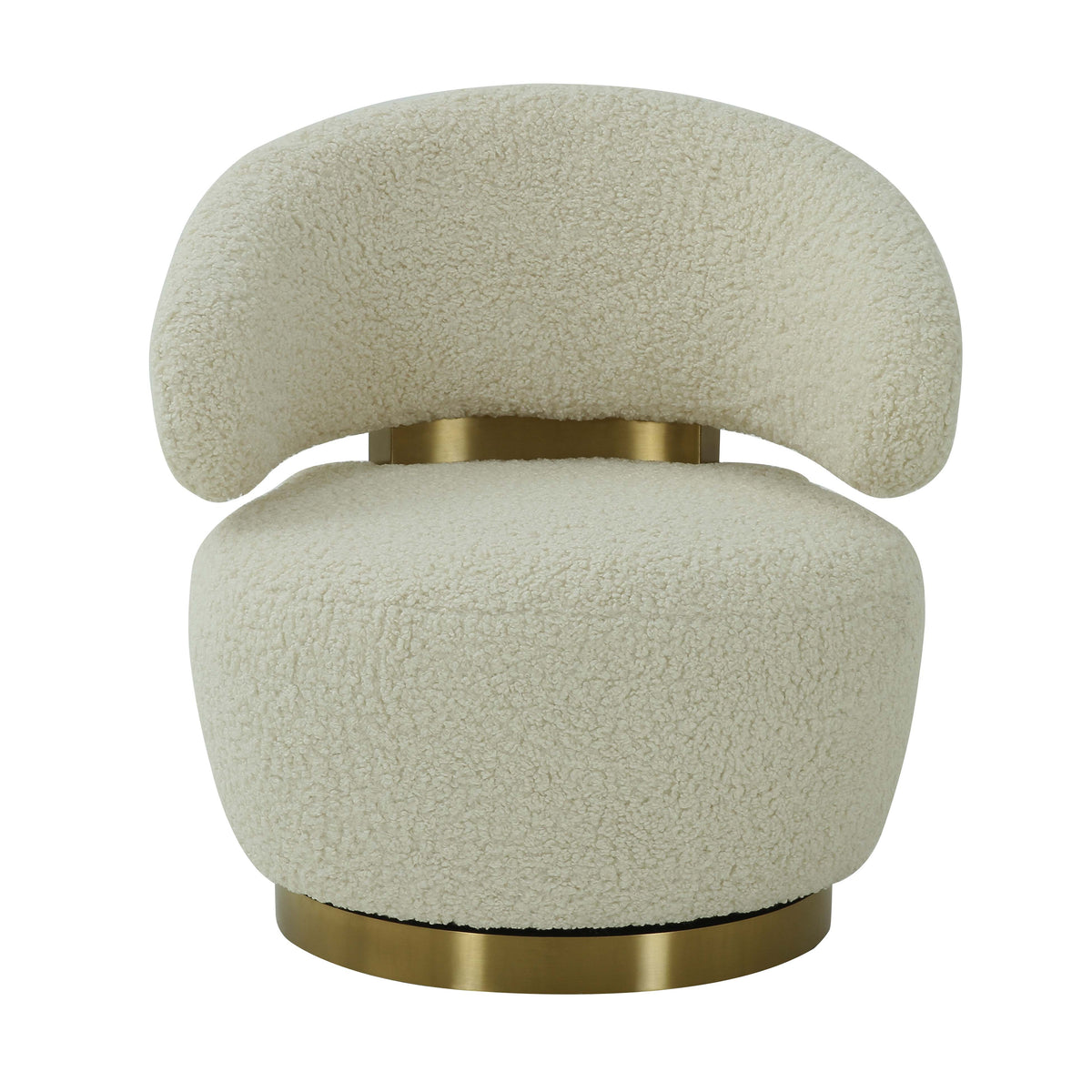 Austin Swivel Accent Chair - Beige - Image 3