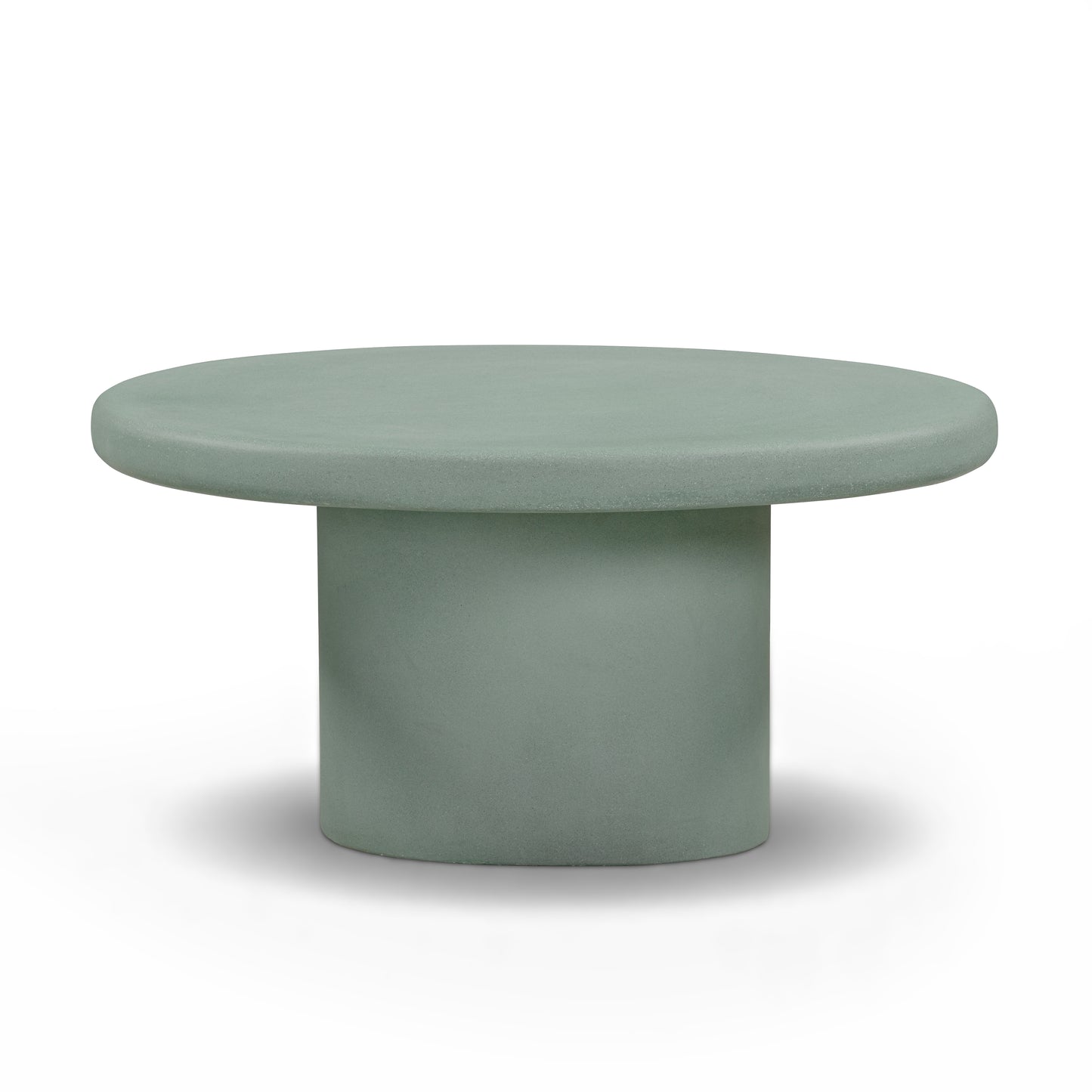 Jade Concrete Indoor/Outdoor Nesting Coffee Table Set - Green - Image 4