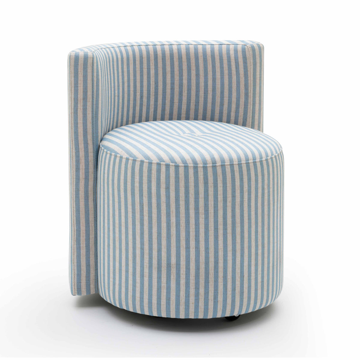 Alyssa Rolling Desk Chair - Blue - Image 1