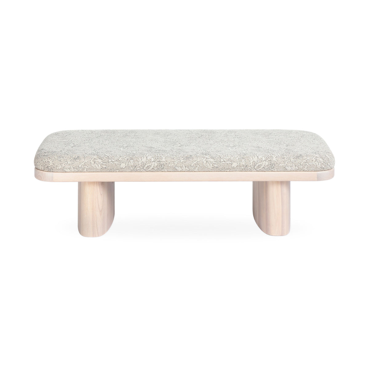 Ollie Upholstered Bench (48"-57") - Neutral Floral / 57" - Image 2