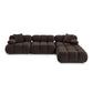 Calliope 4-Piece Performance Modular Sectional - Dark Brown - Image 2