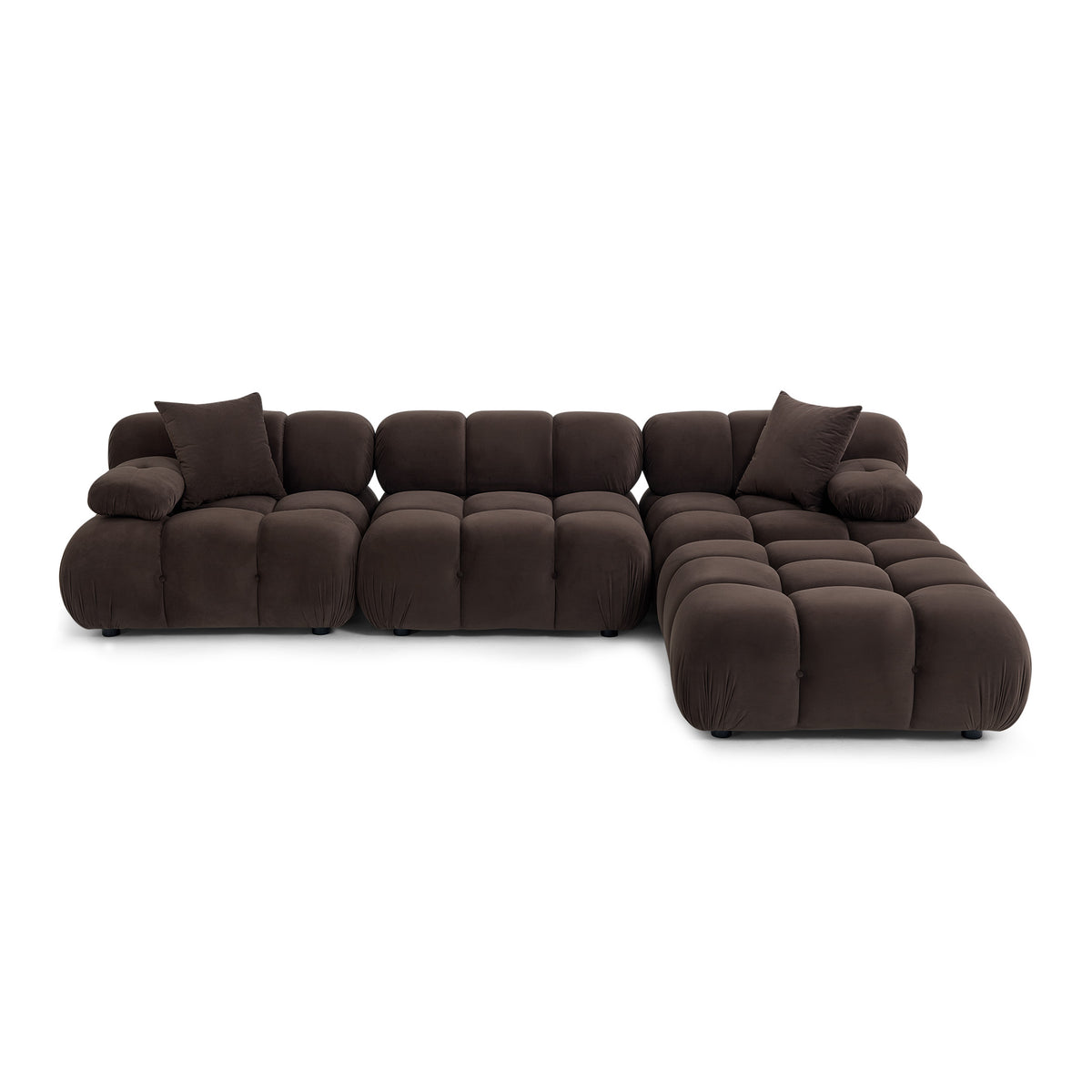 Calliope 4-Piece Performance Modular Sectional - Dark Brown - Image 2