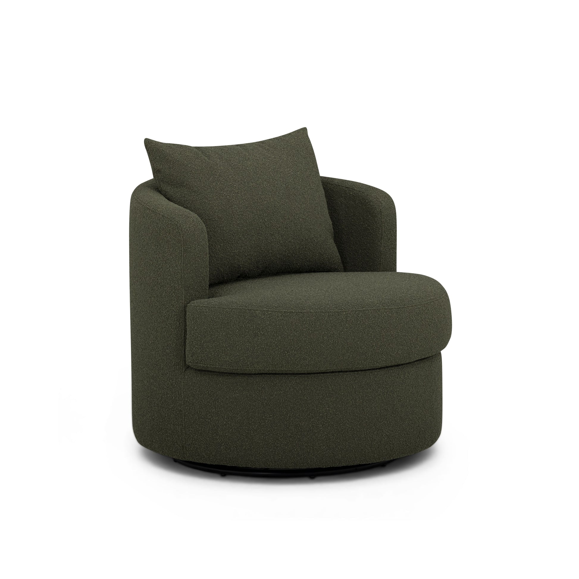 Silvi Performance Boucle Swivel Accent Chair - Kale Green - Image 1
