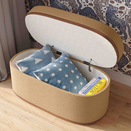 Olivier 41" Oval Storage Ottoman - Image 2