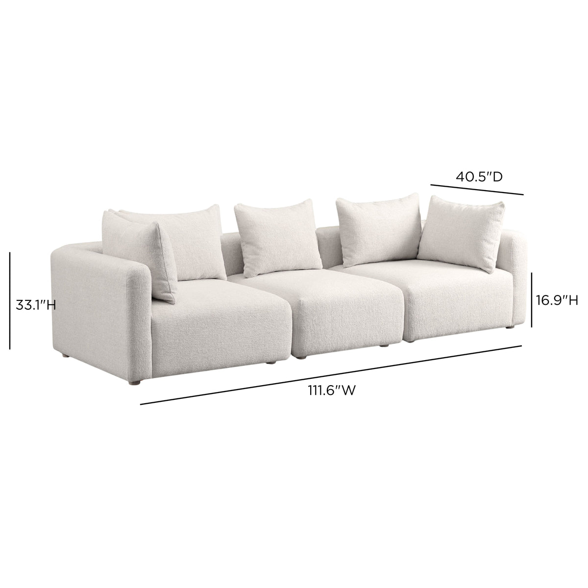 Hangover Modular Sofa (112"-145") - Ivory / 112" - Image 5