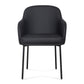 Sydney Performance Vegan Leather Armchair - Set of 2 - Black - Image 2