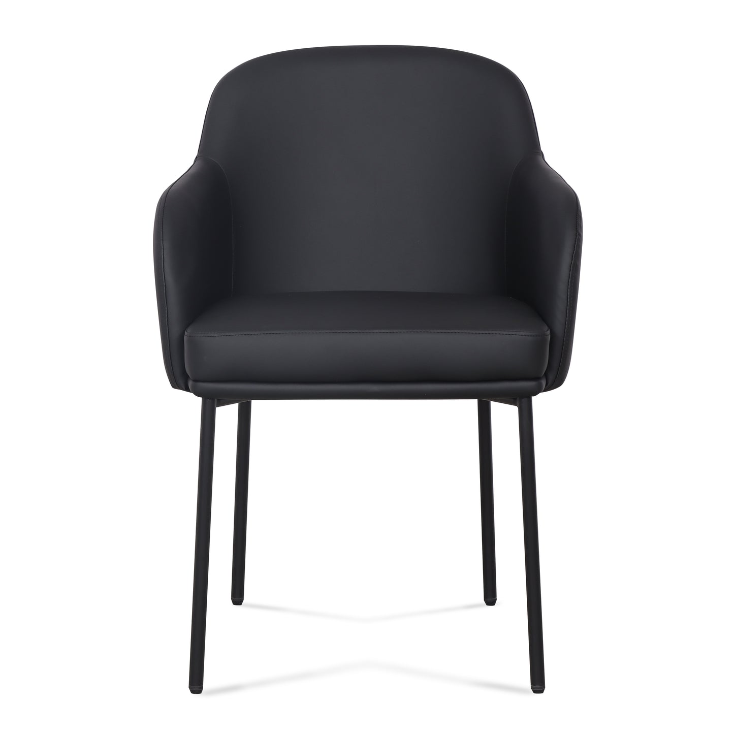 Sydney Performance Vegan Leather Armchair - Set of 2 - Black - Image 2