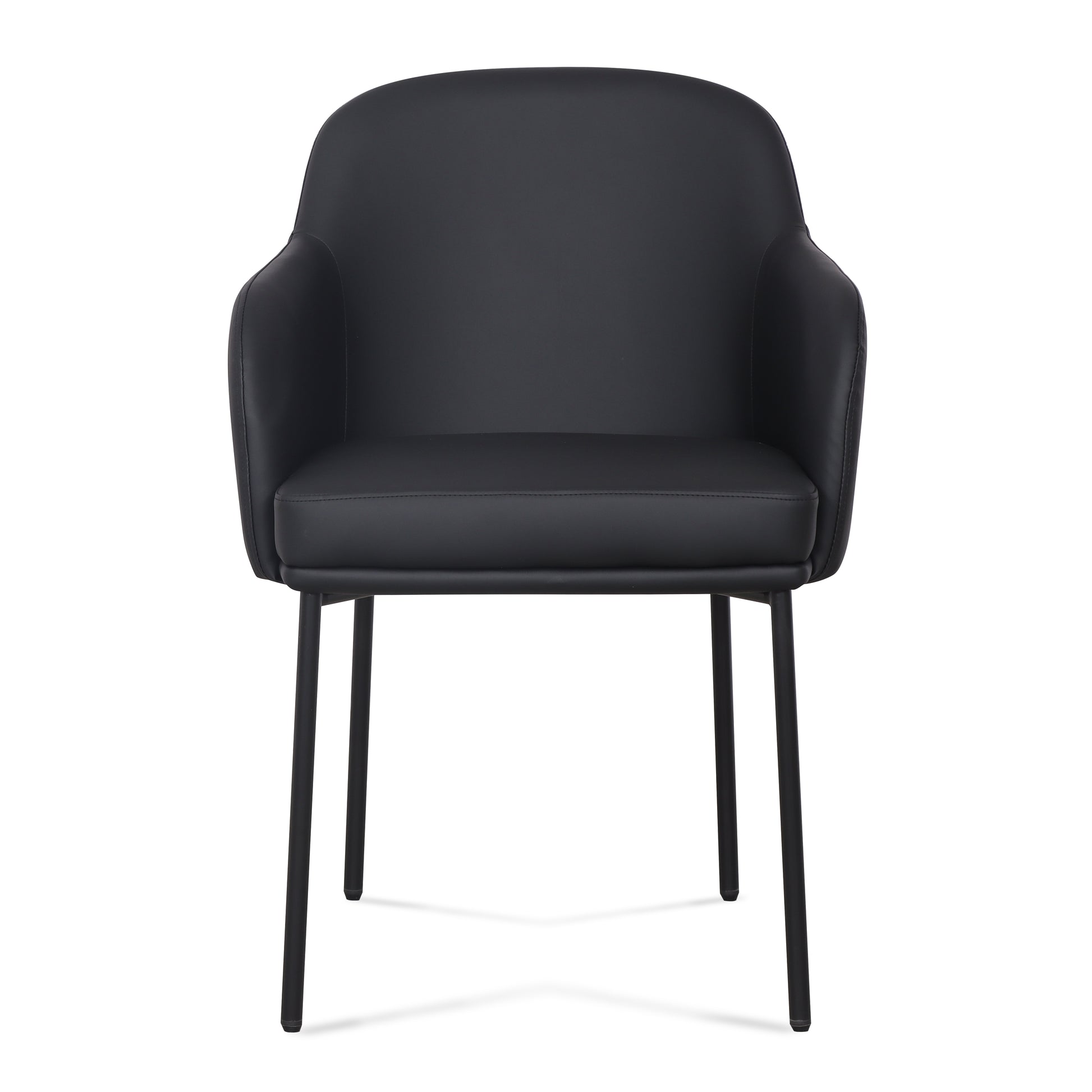 Sydney Performance Vegan Leather Armchair - Set of 2 - Black - Image 2