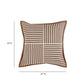 Kora 20" Brown Cotton Jute Throw Pillow - Image 4