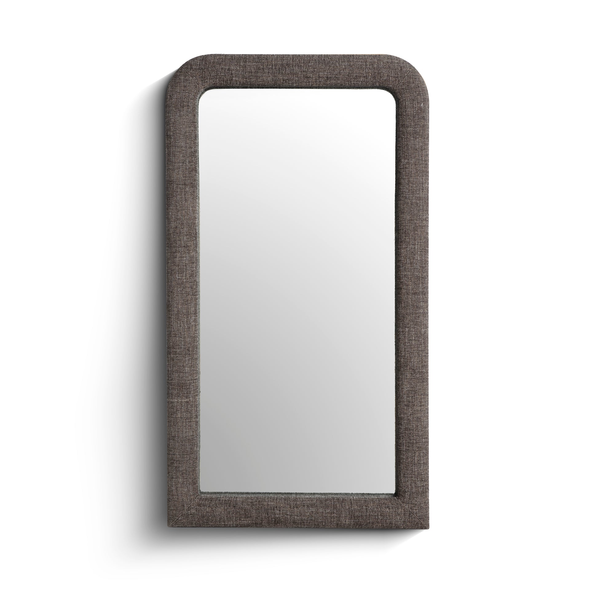 Heidi 43"X78" Upholstered Oversized Floor Mirror - Espresso - Image 1