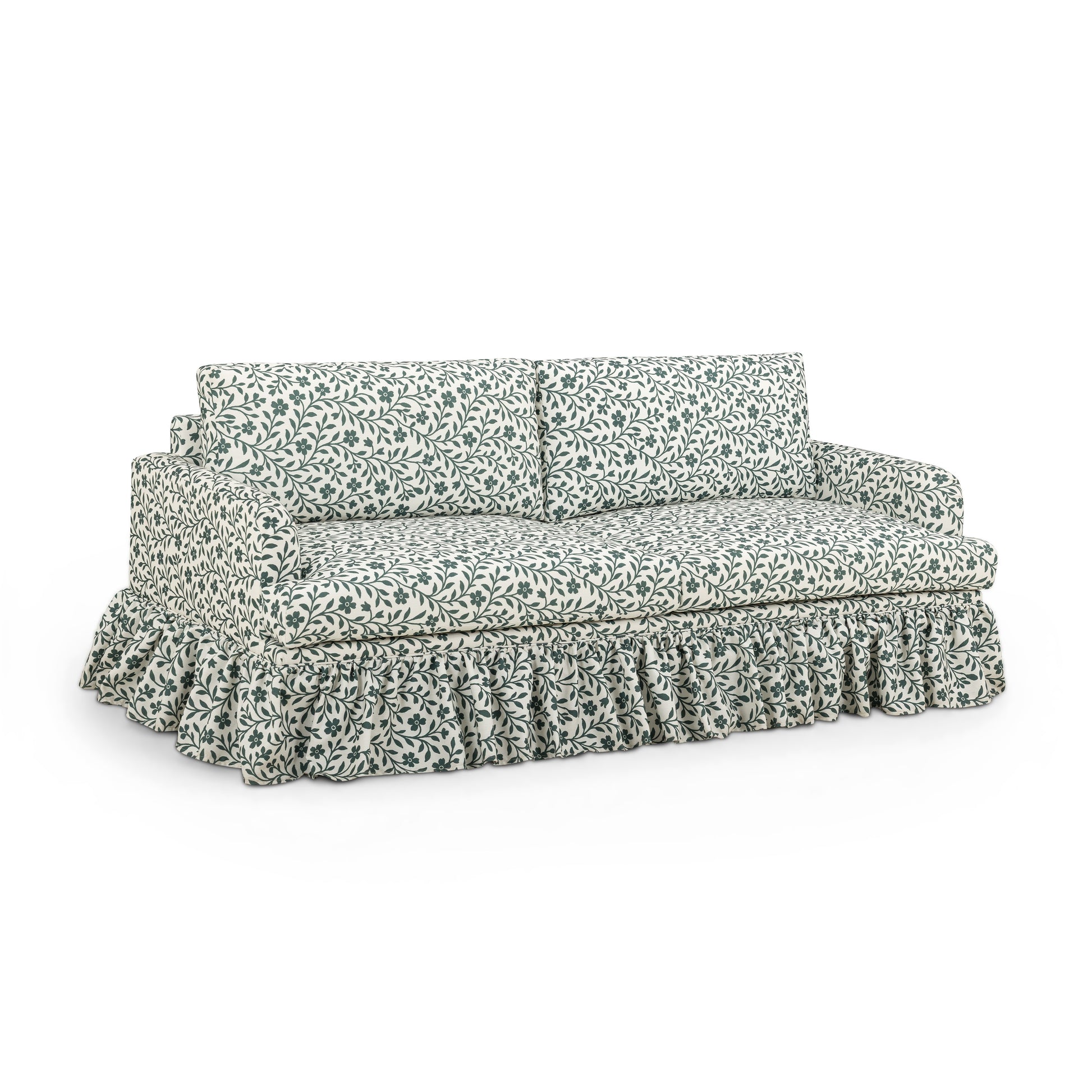 Gertrude 90" Floral Performance Linen Weave Sofa - Image 3