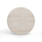 Cynthia Concrete Indoor/Outdoor Side Table - Travertine,Walnut Brown - Image 5