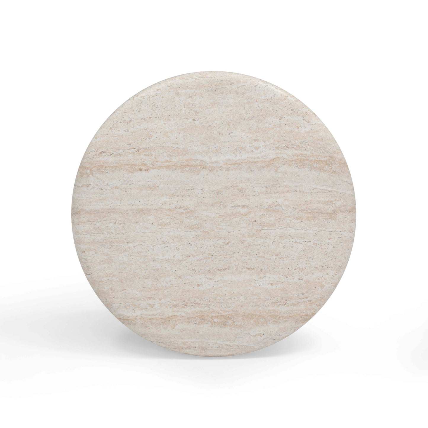Cynthia Concrete Indoor/Outdoor Side Table - Travertine,Walnut Brown - Image 5