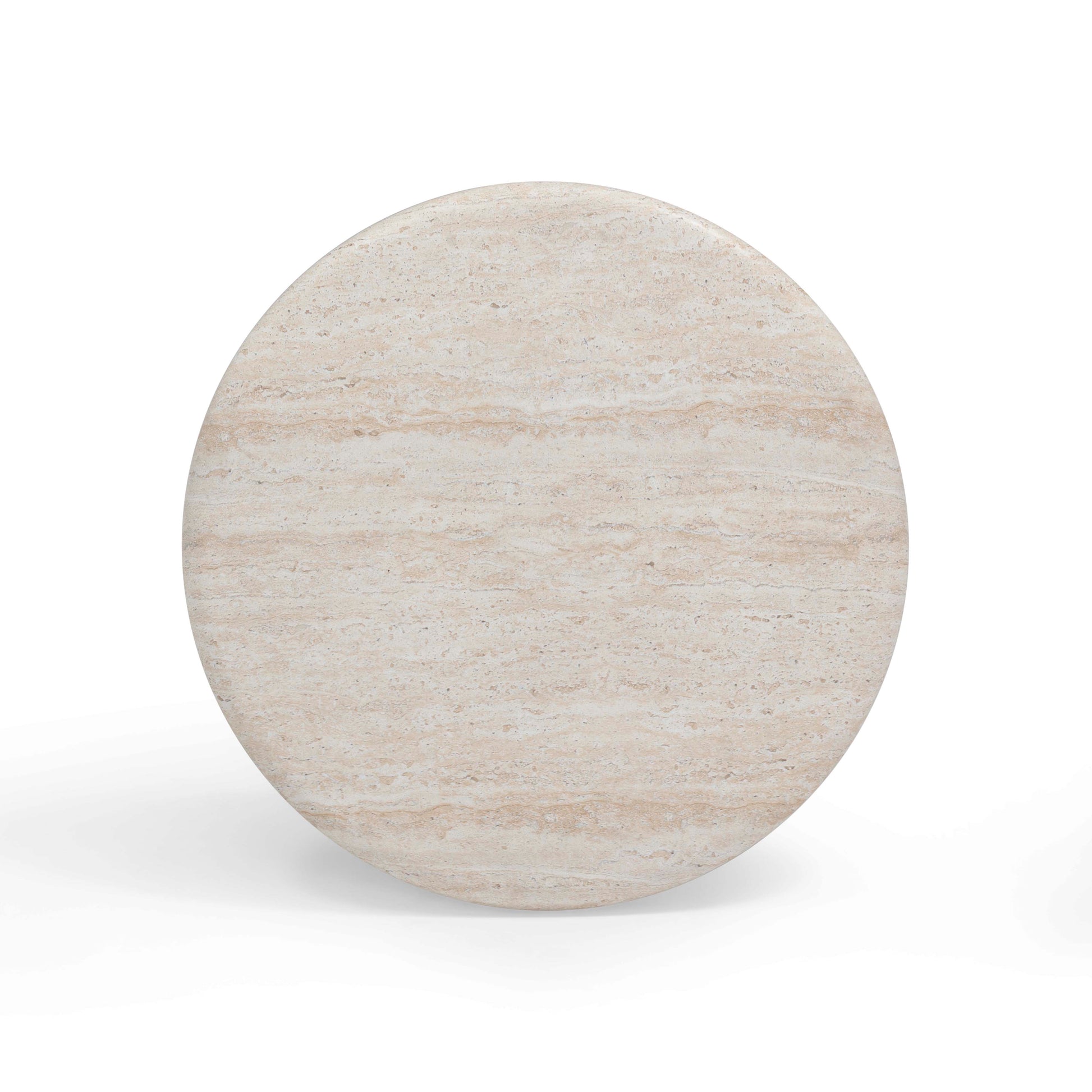 Cynthia Concrete Indoor/Outdoor Side Table - Travertine,Walnut Brown - Image 5