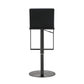 Amalfi Performance Vegan Leather Adjustable Stool - Black - Image 5