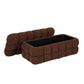Anita 39" Faux Shearling Storage Bench With Reversible Tray Top - Brown - Image 6