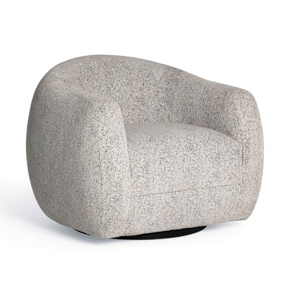 Judy Swivel Accent Chair - Black and White - Image 2