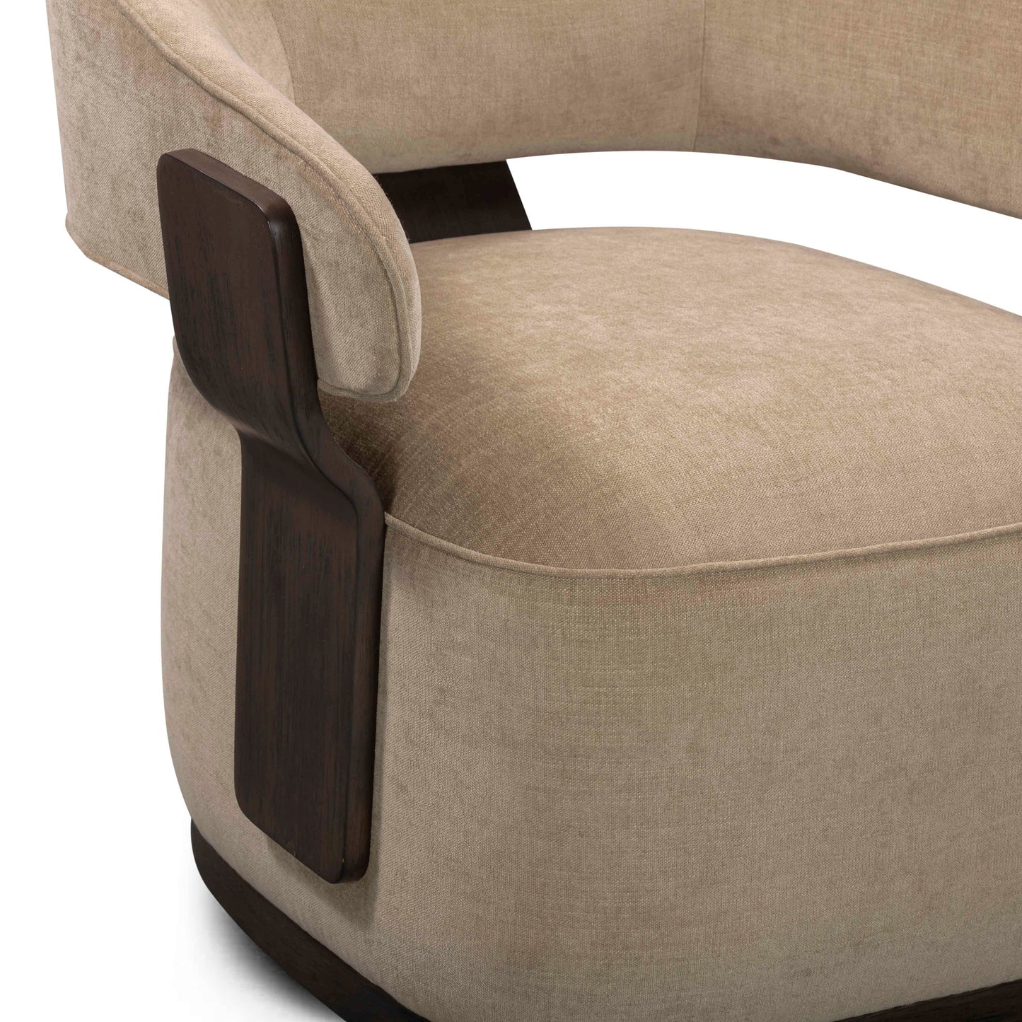 Madison Performance Swivel Accent Chair - Stone - Image 6