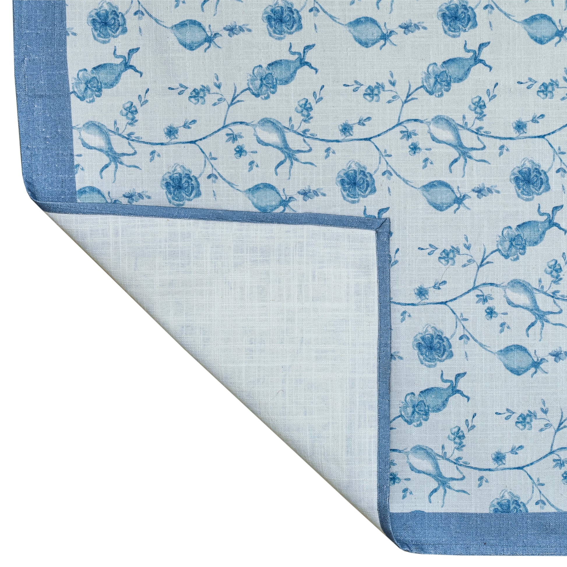 Dolce Natural Cotton Table Cloth - Baby Blue / 70" x 160" - Image 5