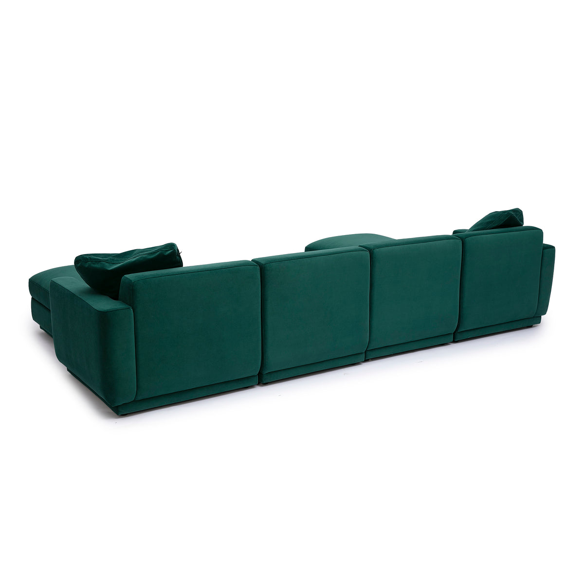 Perry 6-Piece Modular U-Sectional - Deep Green - Image 4