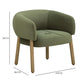 Foxy Performance Fabric Accent Chair - Olive Green - Image 8
