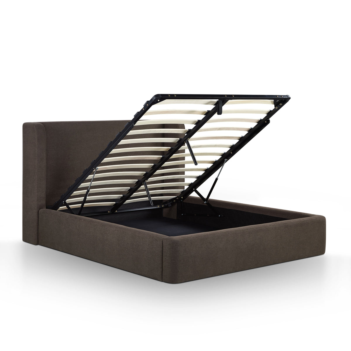 Harmony Performance Chenille Storage Bed - Chocolate Brown / Queen - Image 1