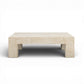 Roxanne 46" Faux Travertine Indoor/Outdoor Concrete Coffee Table - Image 1