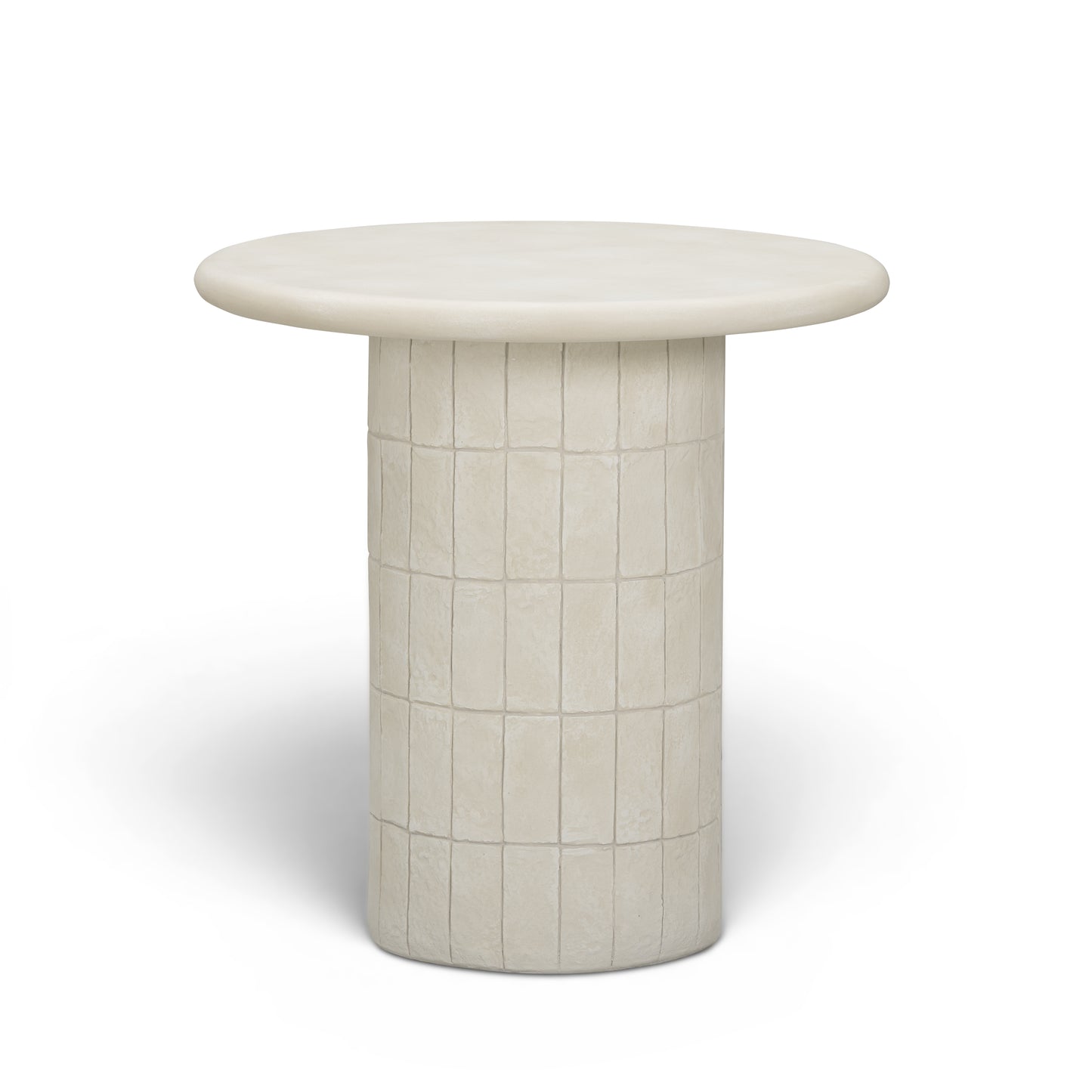 Fafo Beige Indoor/Outdoor Concrete Side Table - Image 1