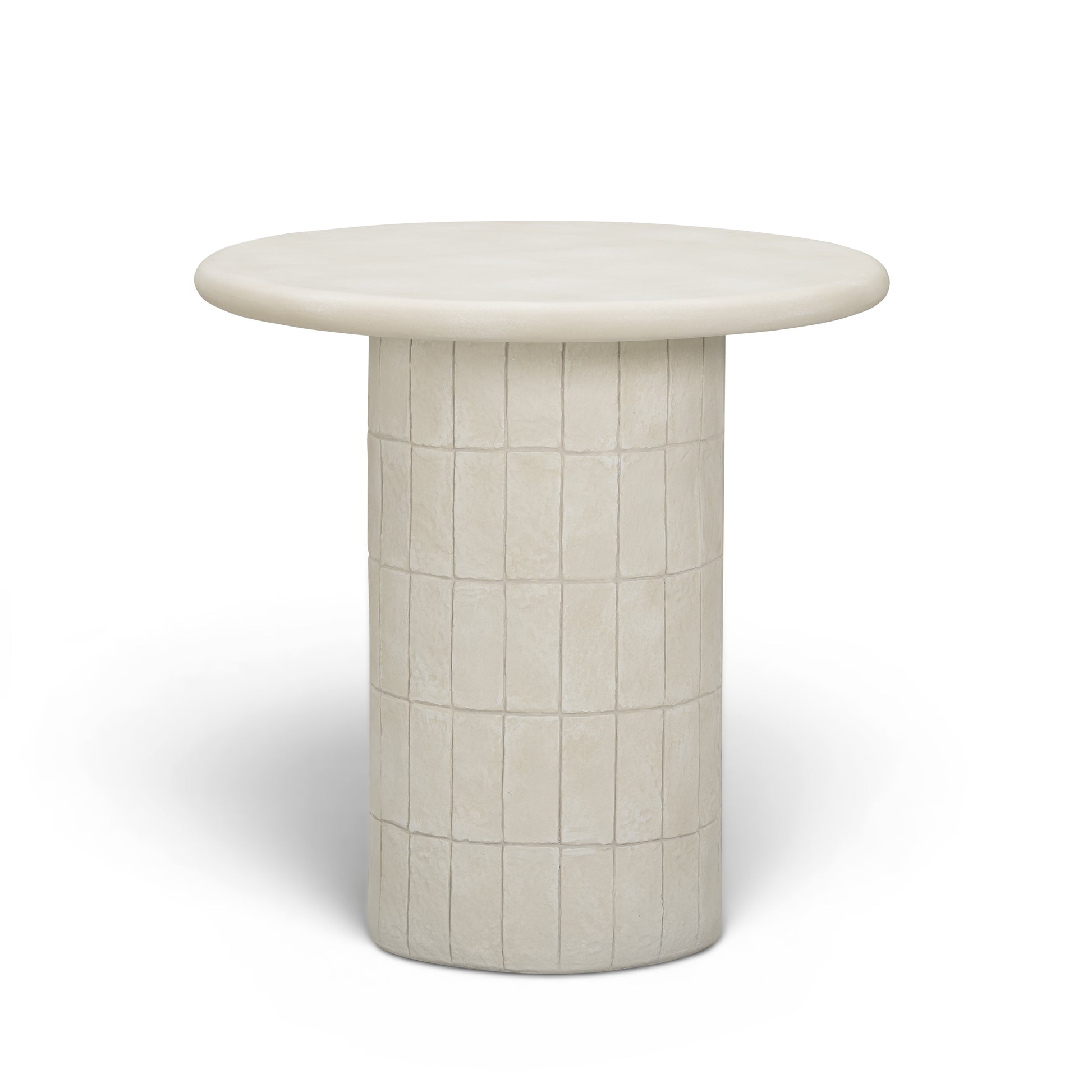 Fafo Beige Indoor/Outdoor Concrete Side Table - Image 1
