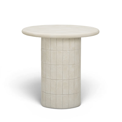Fafo Beige Indoor/Outdoor Concrete Side Table - Image 1