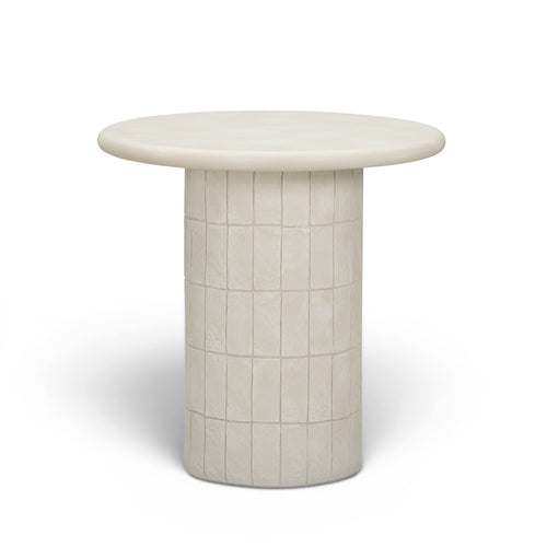 Fafo Beige Indoor/Outdoor Concrete Side Table
