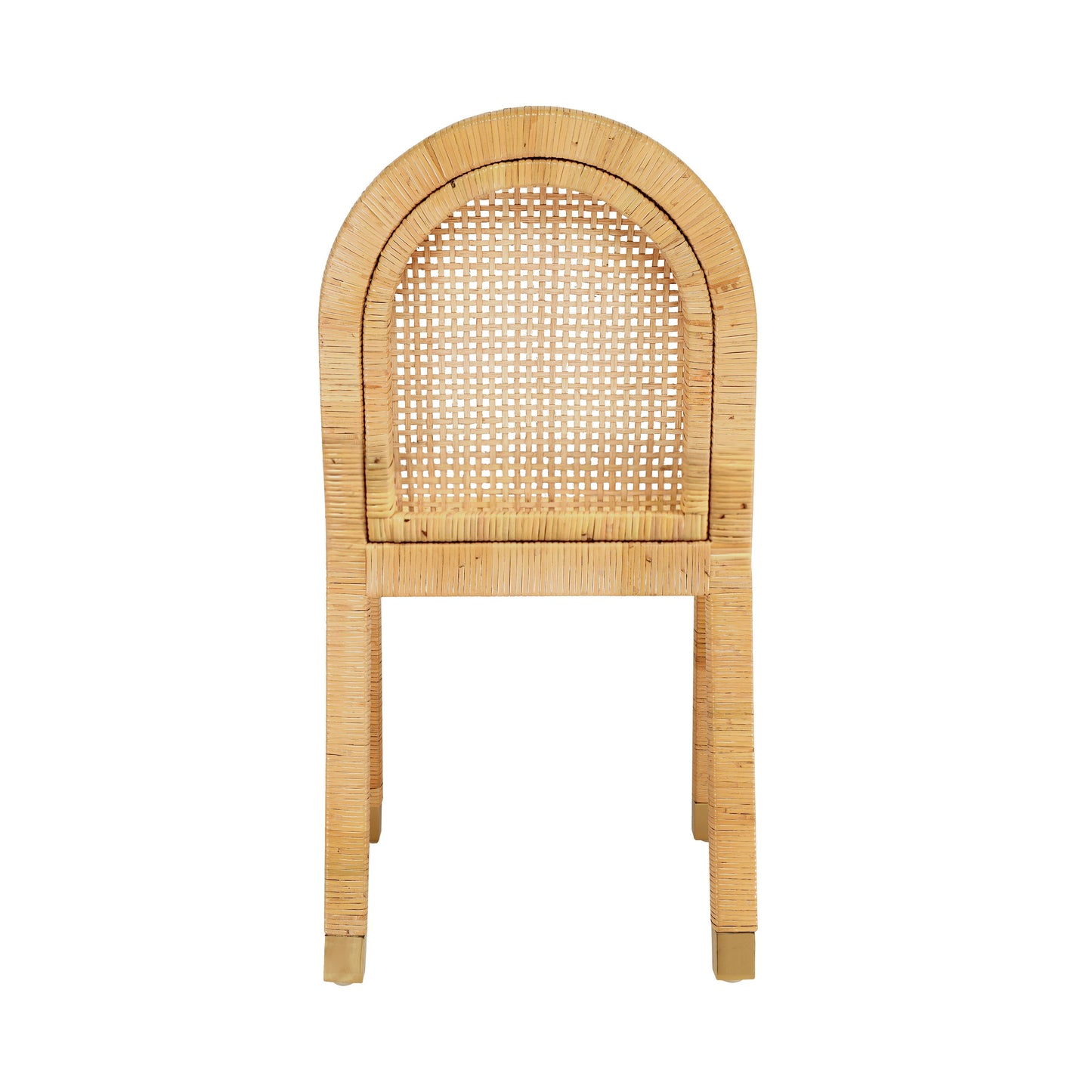 Amara Arched Rattan Dining Chair - Cream - Image 7