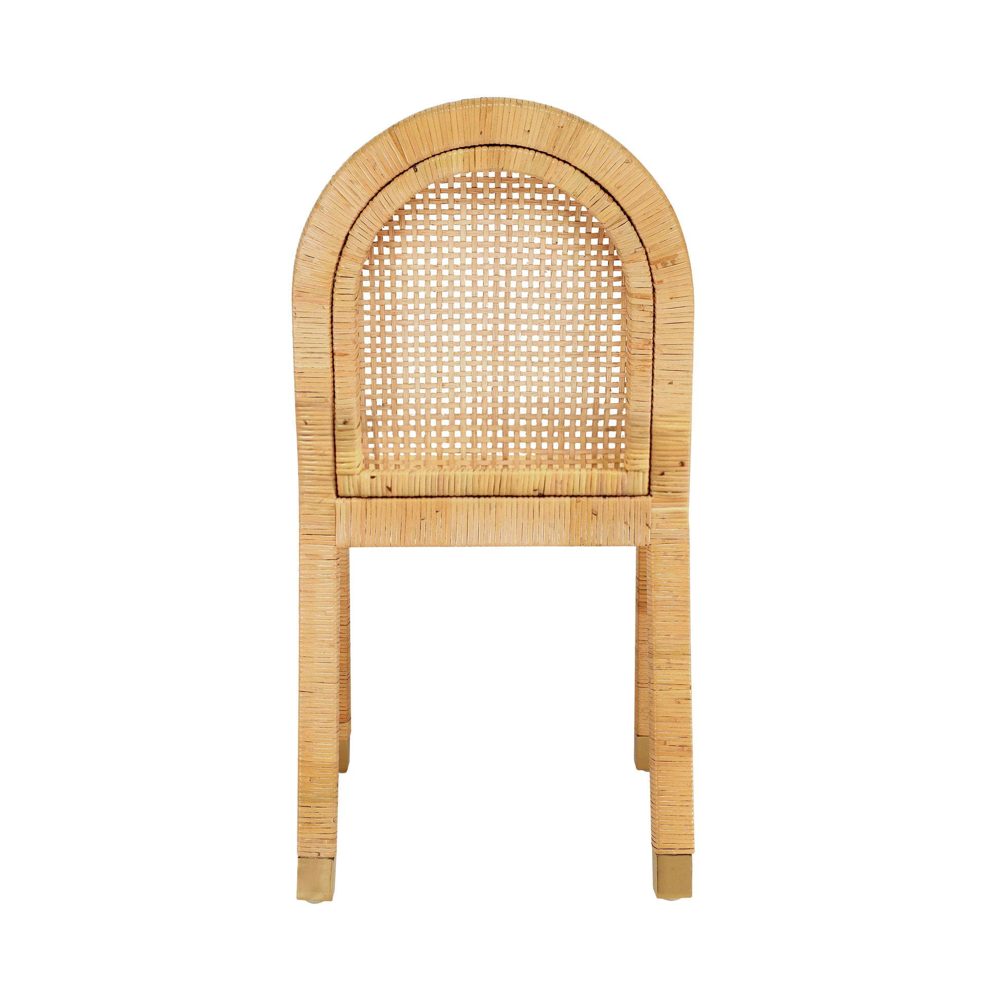 Amara Arched Rattan Dining Chair - Cream - Image 7