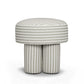 Masha Linen Accent Stool - Khaki Stripes - Image 4