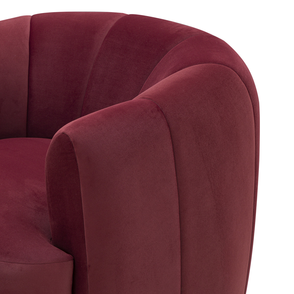 Jasmine Swivel Accent Chair - Berry Red - Image 5