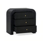 Hump 38" Arched 3-Drawer Bedside Chest - Black - Image 3