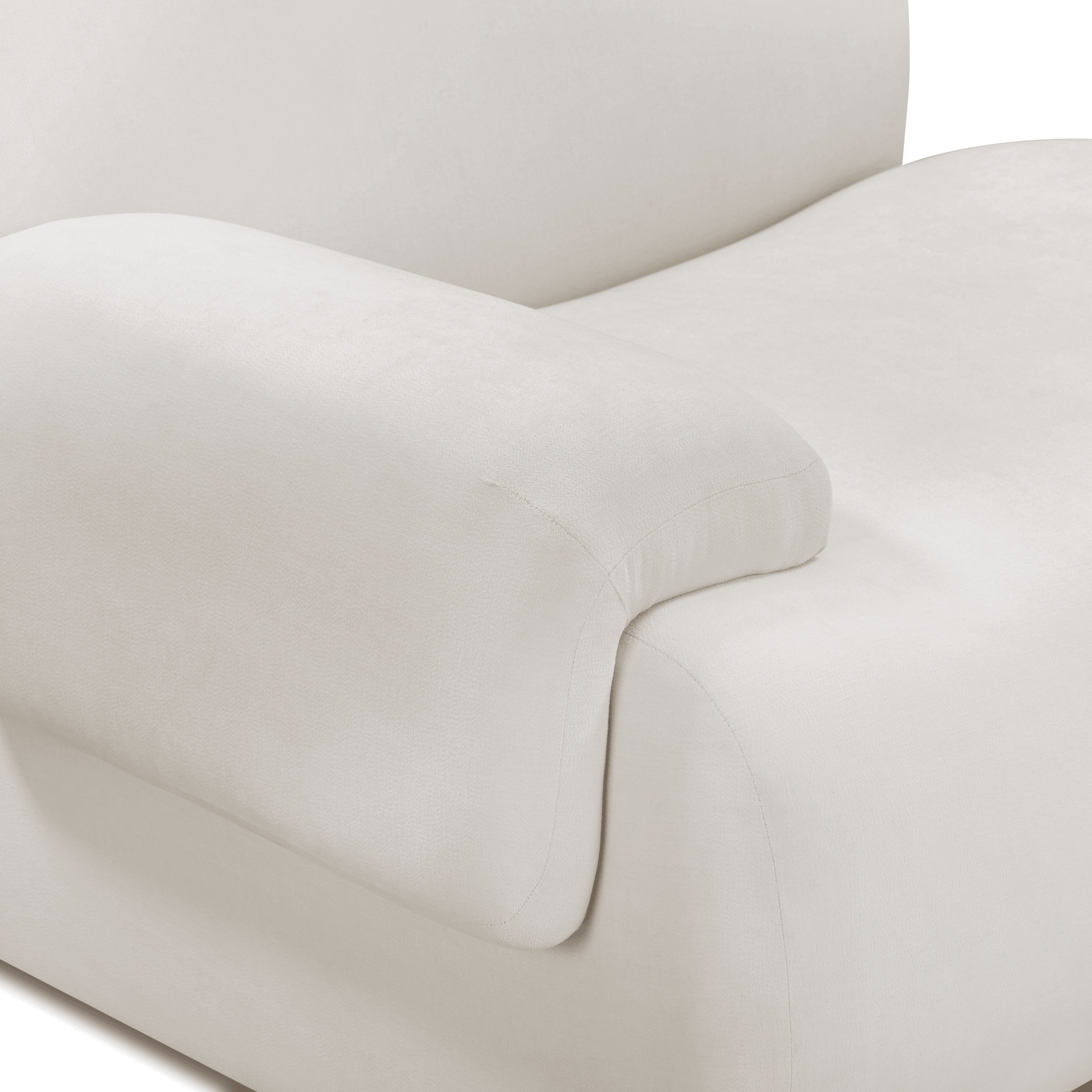 Zenith 116.5" Contract-Grade Upcycled Fabric Modular Sofa - Cream - Image 9
