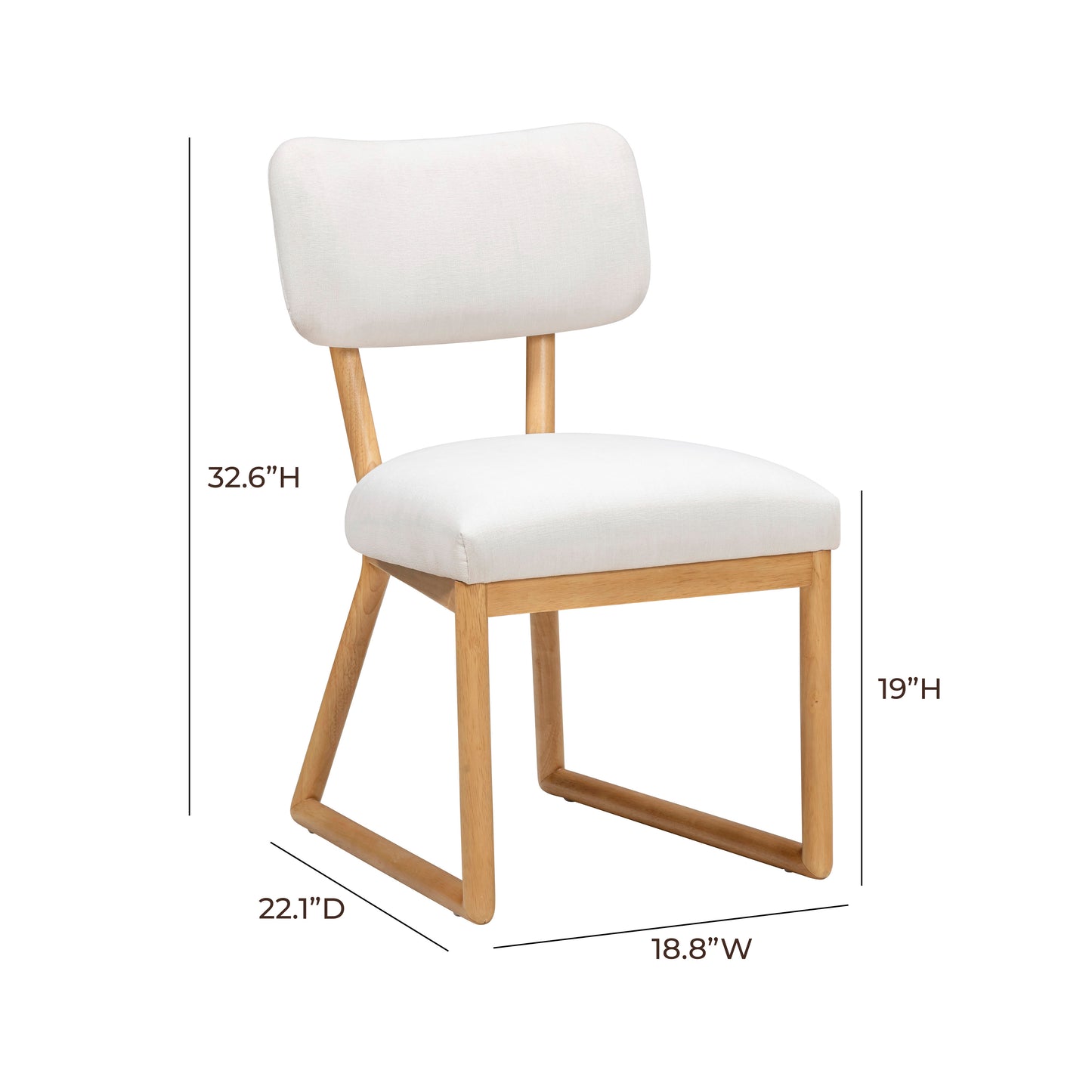 Bobbie Dining Chair - Off-White - Image 6