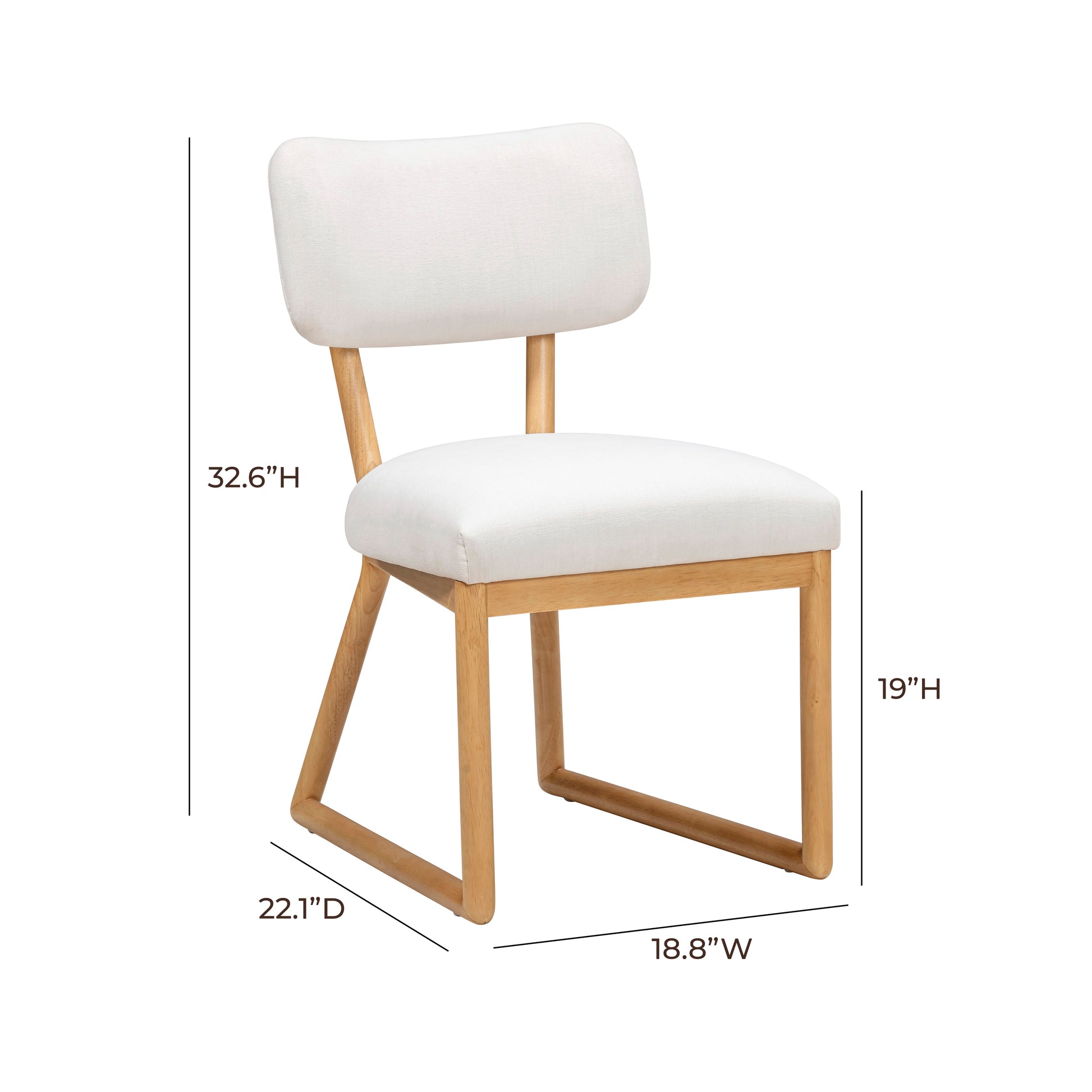 Bobbie Dining Chair - Off-White - Image 6